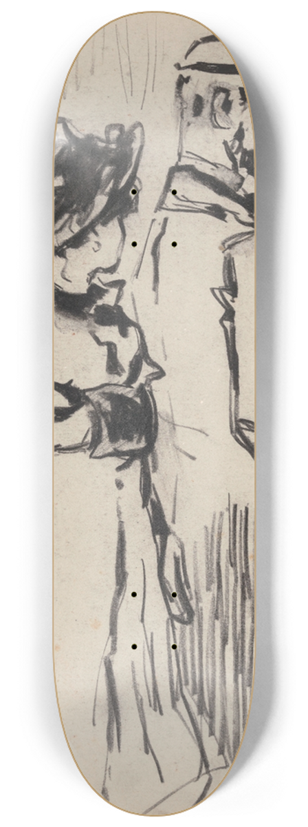 James Ensor - Lady and Two Gentlemen 8.25 inch art skate deck
