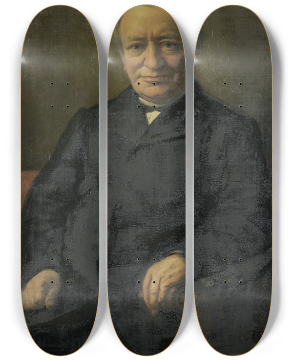 Triptych art skateboard deck of Jacobus Van Looy Anthonie Gerardus Van Der Hout 182092 by Jacobus van Looy (1855-1930)