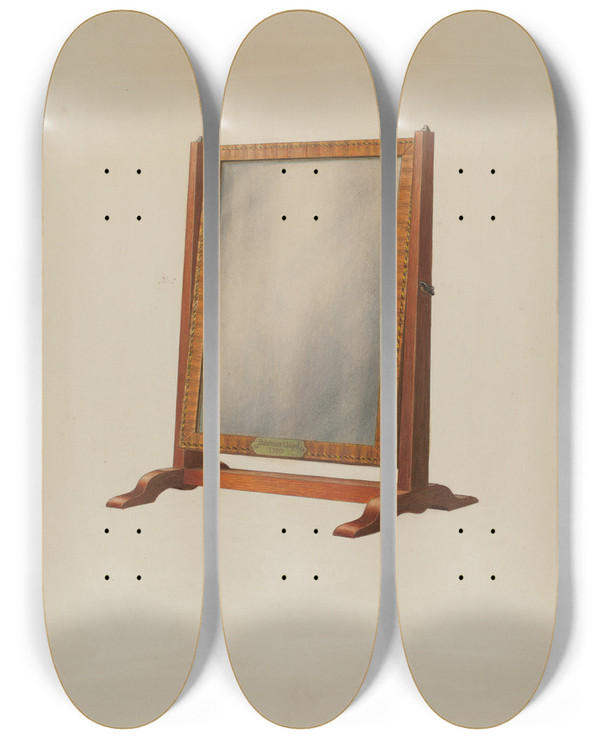 Triptych art skateboard deck of Frank Wenger Mirror by Frank Wenger (20-)