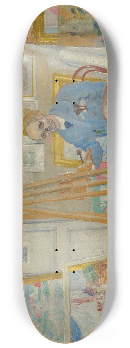 James Ensor - The Skeleton Painter 8.25 inch art skate deck