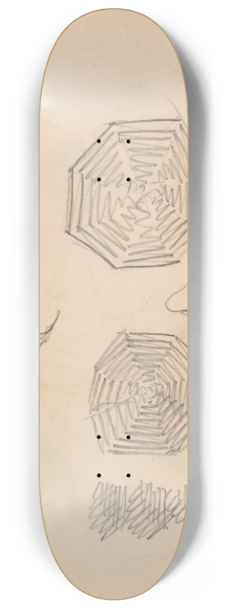 James Ensor - Two heads and a Spinning-Wheel 8.25 inch art skate deck