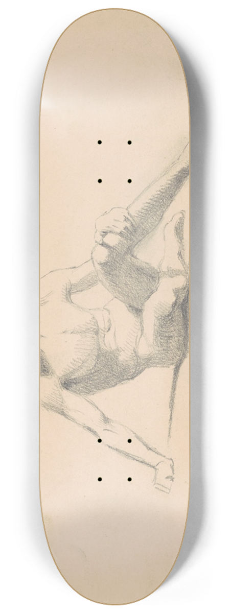 James Goodwyn Clonney - Seated Male Nude (recto) 8.25 inch art skate deck