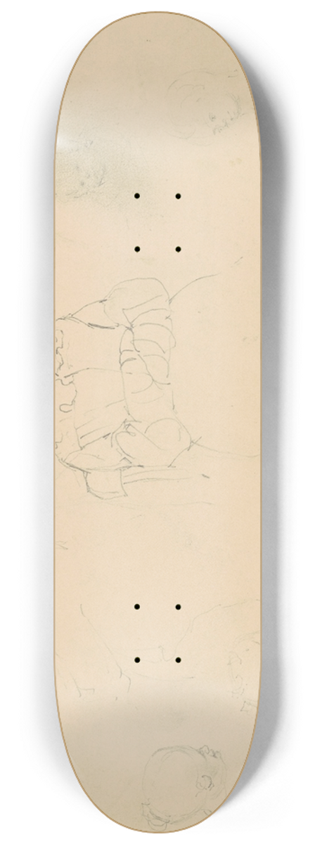 James Goodwyn Clonney - Studies of Figures 8.25 inch art skate deck
