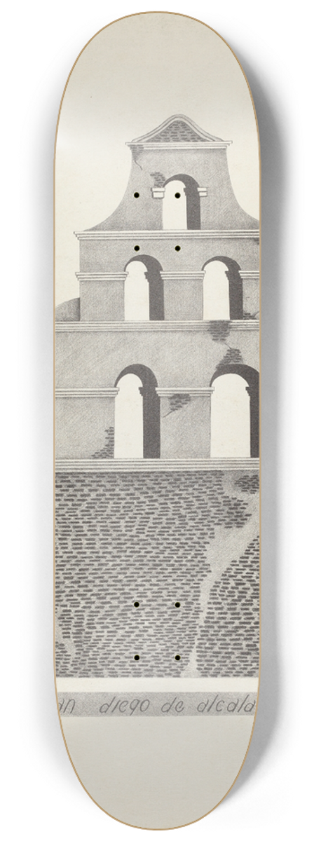 James Jones - Mision San Diego de Alcala 8.25 inch art skate deck