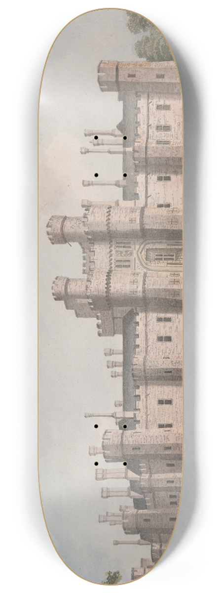 James Lambert of Lewes - Herstmonceux Castle, East Sussex: South West View 8.25 inch art skate deck