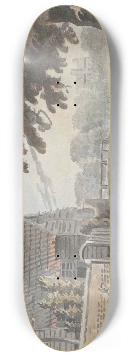 James Miller - House by a Bridge 8.25 inch art skate deck