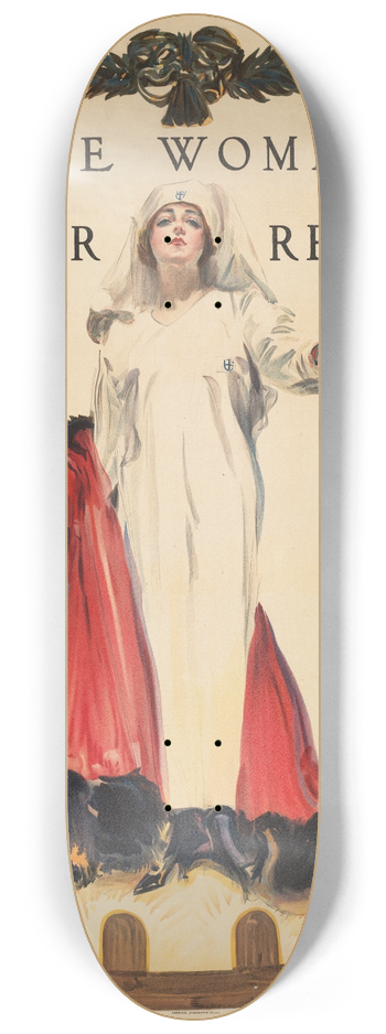James Montgomery Flagg - Stage womens war relief 8.25 inch art skate deck