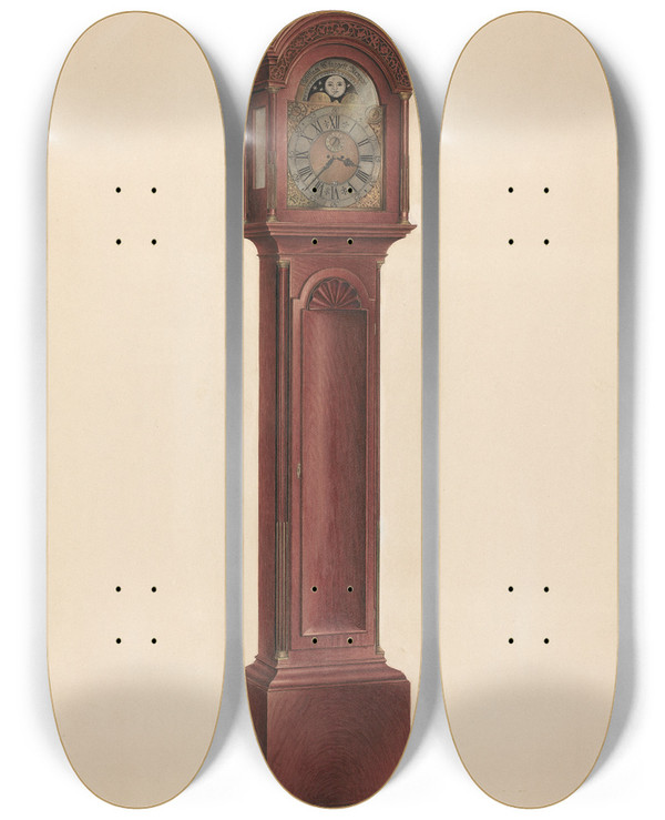 Triptych art skateboard deck of Isidore Sovensky Clock by Isidore Sovensky