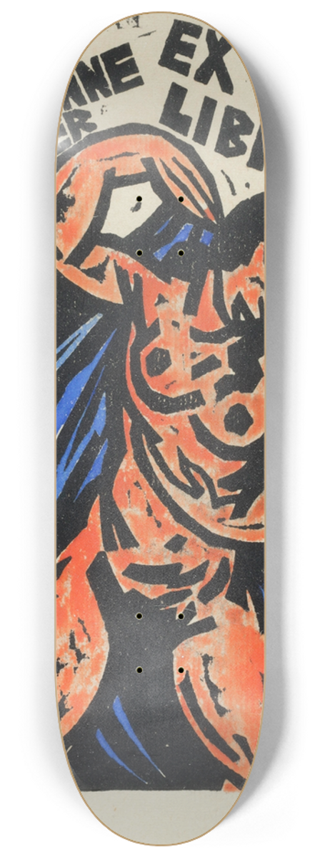 Aloys Wach - Ex libris Adrienne Junger 8.25 inch art skate deck