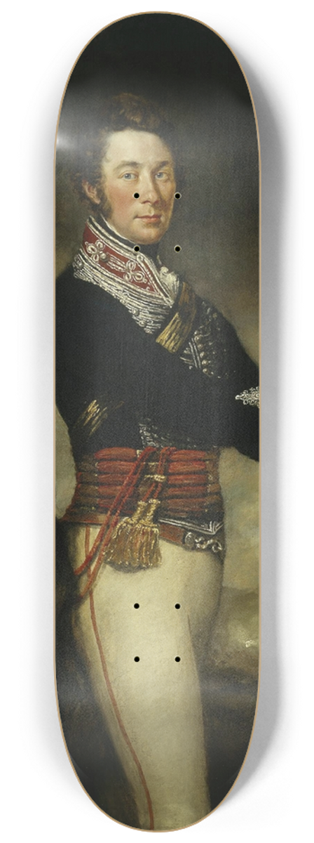 James Northcote - Captain Peter Hawker of the 14th Light Dragoons 8.25 inch art skate deck