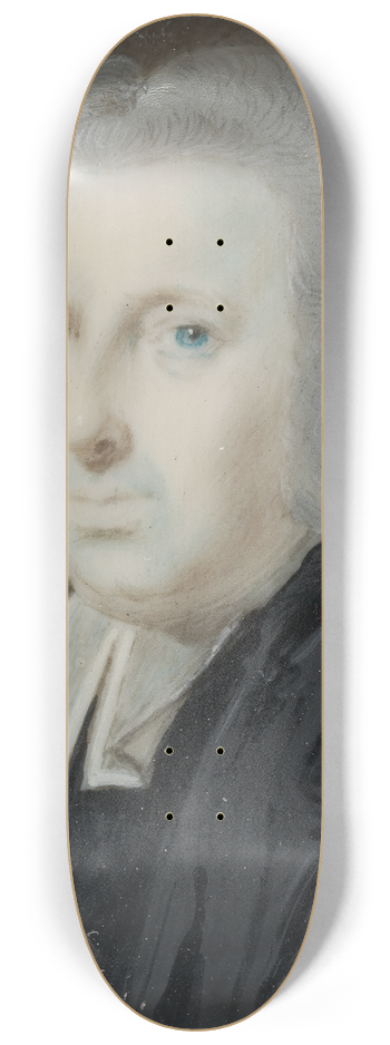 James Scouler - Cleric in Powdered Wig and Black Robes 8.25 inch art skate deck