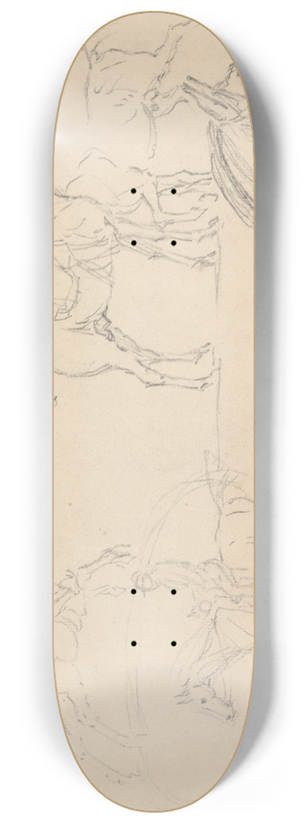 James Seymour - Six Studies of Horses and Riders 8.25 inch art skate deck