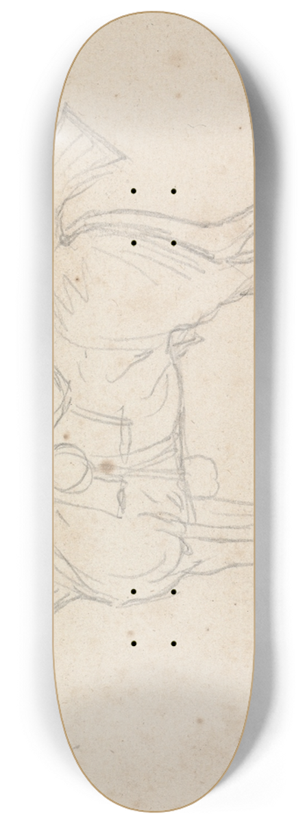 James Seymour - Smiling Tom, Saddled and Bridled; Standing, Facing Left 8.25 inch art skate deck