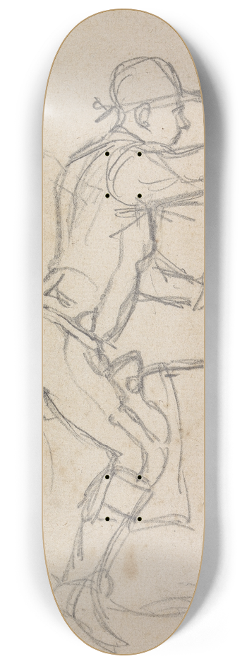 James Seymour - Studies of a Jockey Whipping-On 8.25 inch art skate deck