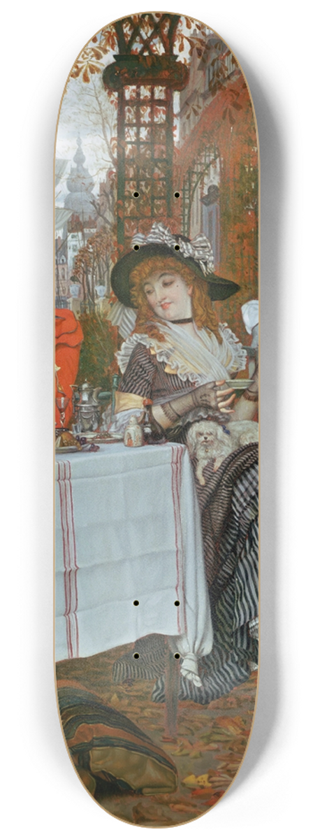 James Tissot - A Luncheon (Un Dejeuner) 8.25 inch art skate deck