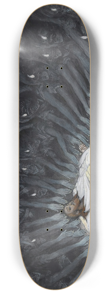 James Tissot - Jesus Ministered to by Angels 8.25 inch art skate deck
