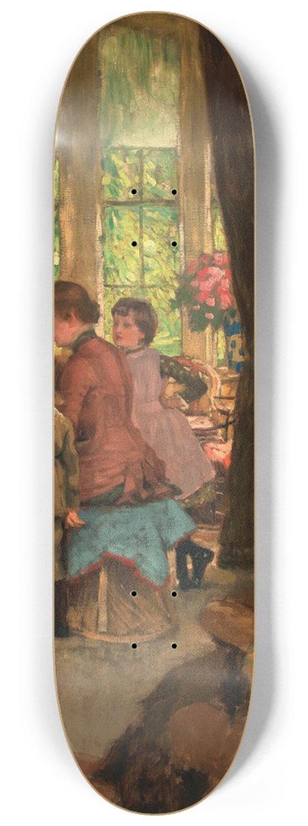 James Tissot - Kathleen Newton at the Piano 8.25 inch art skate deck
