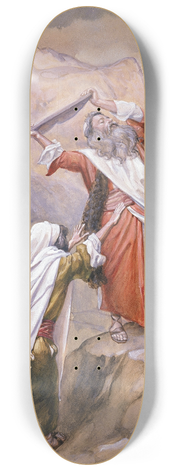 James Tissot - Moses Destroyeth the Tables of the Ten Commandments 8.25 inch art skate deck