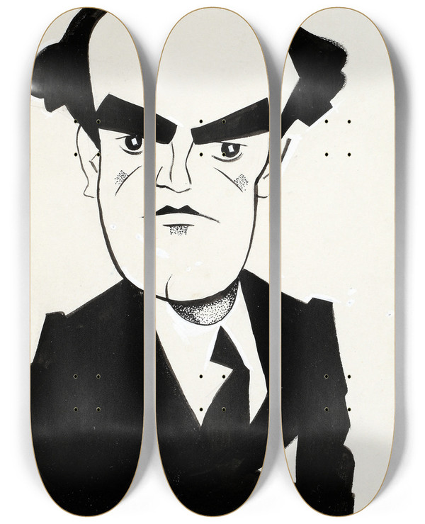 Triptych art skateboard deck of Wooding Sir John Reith by Wooding (20-)