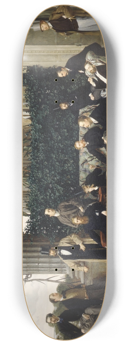 James Tissot - The Circle Of The Rue Royale 8.25 inch art skate deck