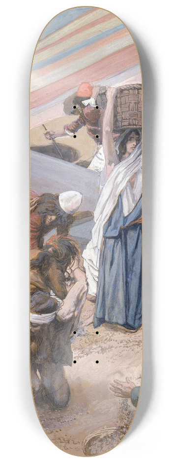 James Tissot - The Gathering of the Manna 8.25 inch art skate deck