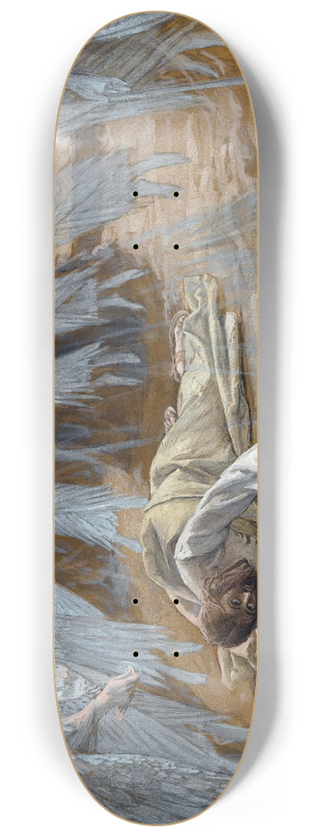 James Tissot - The Grotto of the Agony 8.25 inch art skate deck