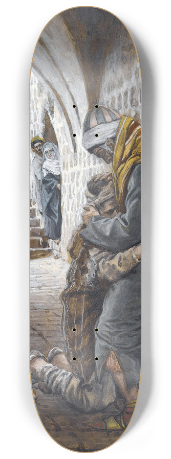 James Tissot - The Return of the Prodigal Son 8.25 inch art skate deck