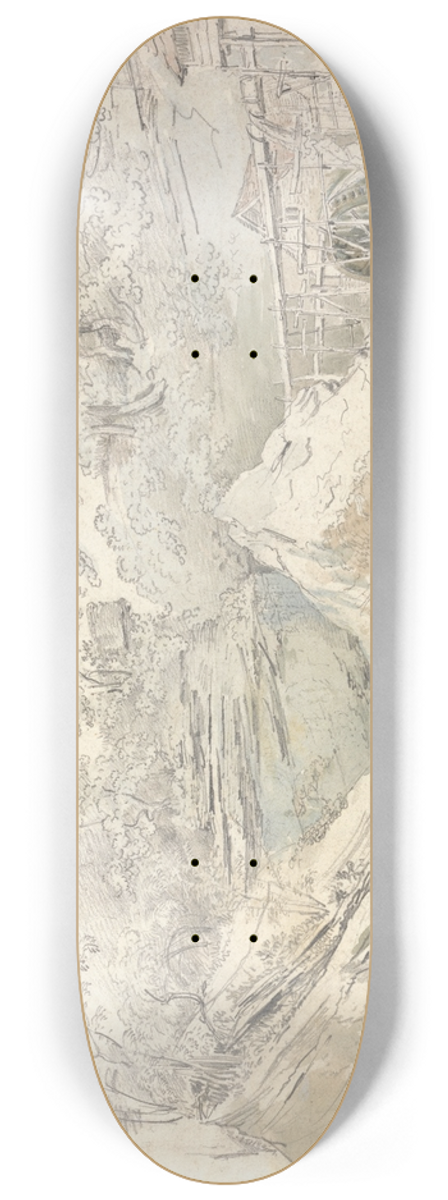 James Ward - Aberdulais Mill, Glamorganshire 8.25 inch art skate deck