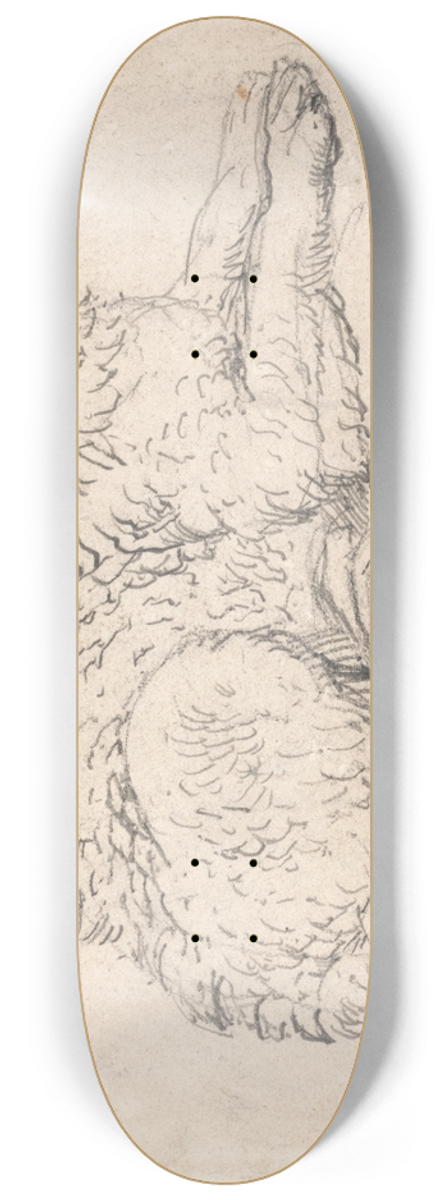 James Ward - Arctic Dog, Facing Right 8.25 inch art skate deck