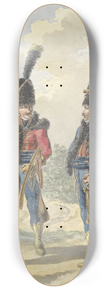 Jan Anthonie Langendijk - Twee staande militairen 8.25 inch art skate deck