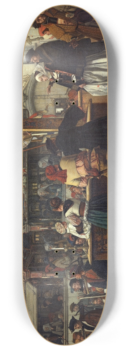 Jan August Hendrik Leys - Albrecht Drer Visiting Antwerp in 1520 8.25 inch art skate deck