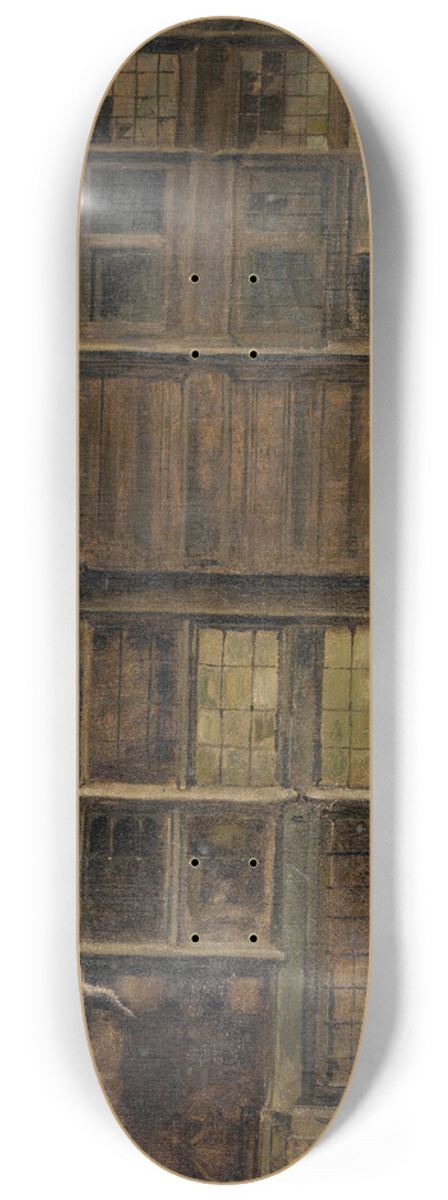 Jan August Hendrik Leys - An Old Faade on the Melkmarkt 8.25 inch art skate deck