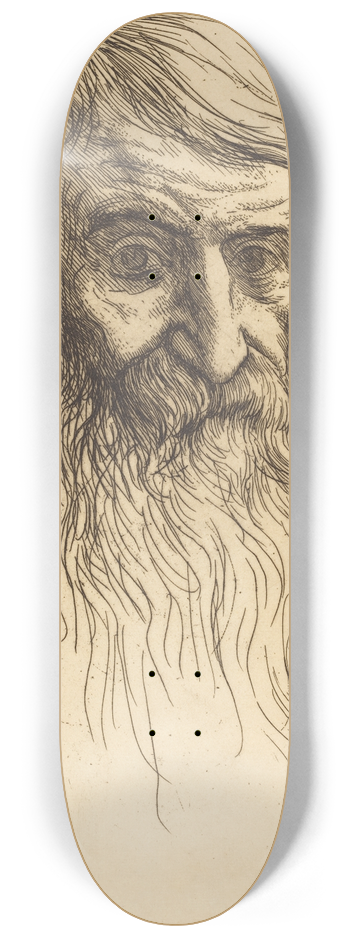 Alphonse Legros - Head of a Philosopher (Tete de philosophe) 8.25 inch art skate deck