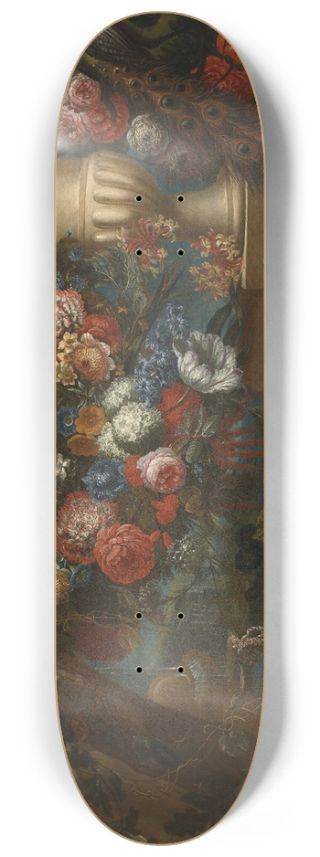 Jan Baptist Bosschaert - Nature morte aux fruits et fleurs 8.25 inch art skate deck