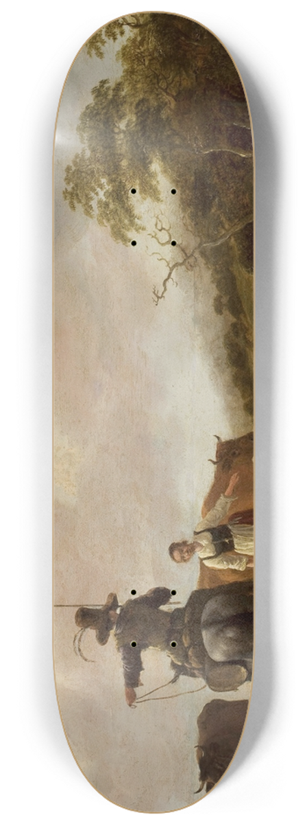 Jan Baptist Wolfaerts - Pastoral landscape 8.25 inch art skate deck