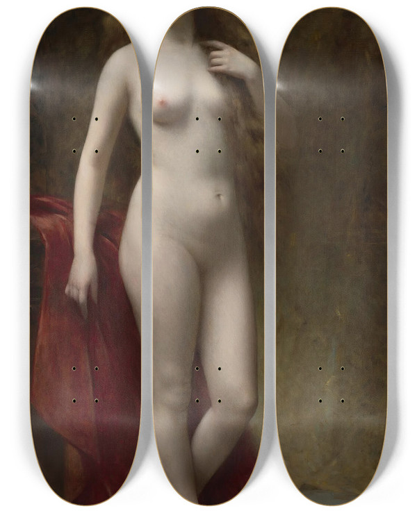 Triptych art skateboard deck of Angelo Asti Candor by Angelo Asti (1847-1903)