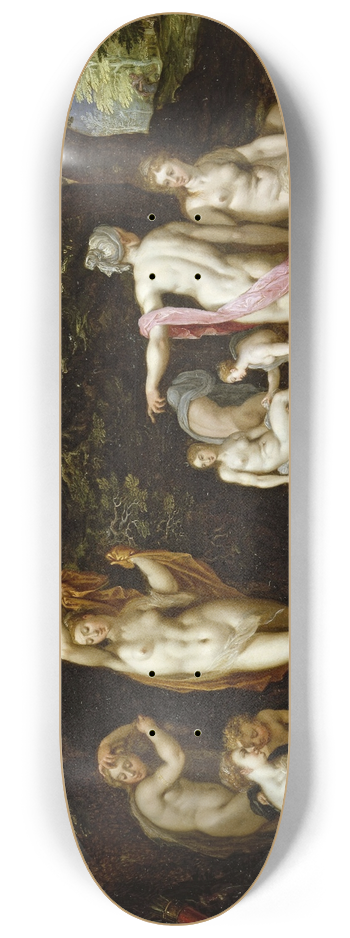 Jan Brueghel The Elder - Diana and Actaeon 8.25 inch art skate deck