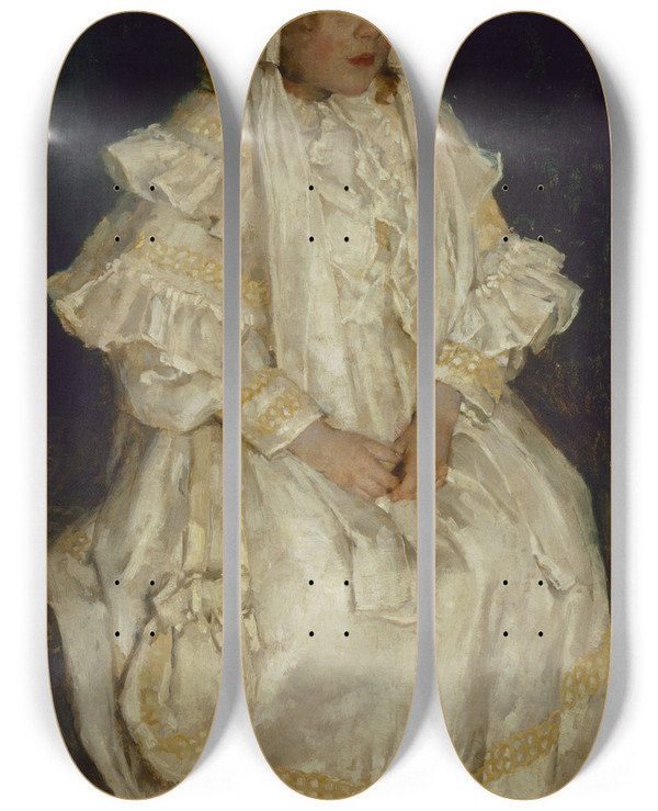Triptych art skateboard deck of E Phillips Fox Adelaide by E Phillips Fox (1865-1915)