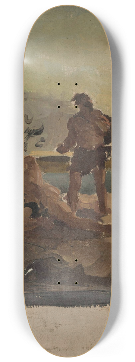 Jan Cigliski - Brother robbers, sketch for a painting 8.25 inch art skate deck