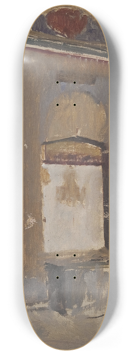 Jan Cigliski - Fountain in the khans palace in Bakhchisaray. From the journey to Crimea between 1887 and 1899 8.25 inch art skate deck