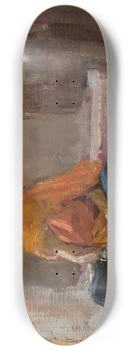 Jan Cigliski - Hindu woman. From the journey to India 8.25 inch art skate deck