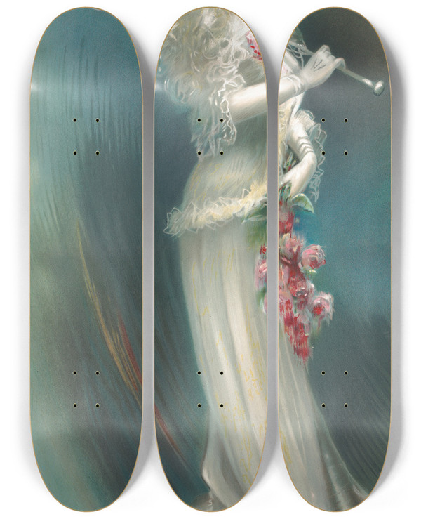 Triptych art skateboard deck of Bryson Ruth by Bryson (19-20-)