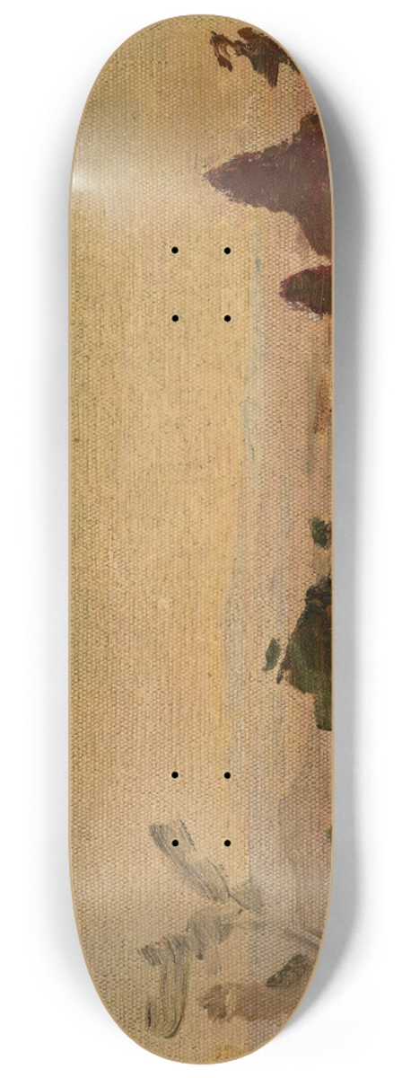 Jan Cigliski - Remote moonlit landscape in India. From the journey to India 8.25 inch art skate deck