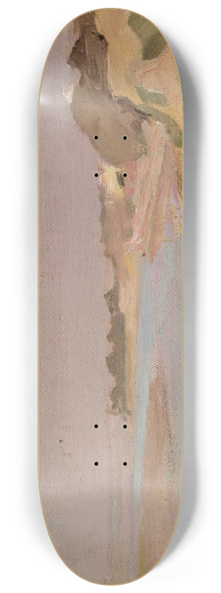 Jan Cigliski - River landscape. From the journey to India 8.25 inch art skate deck