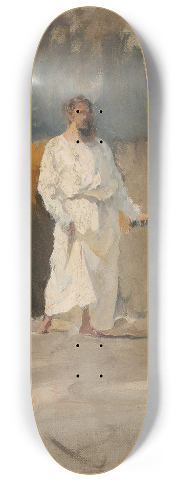 Jan Cigliski - Study of Christ for the painting Pool of Siloam 8.25 inch art skate deck