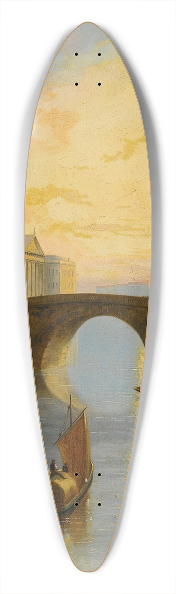 Aaron Jennens - The Four Courts, Dublin 39.3 inch art pintail longboard deck