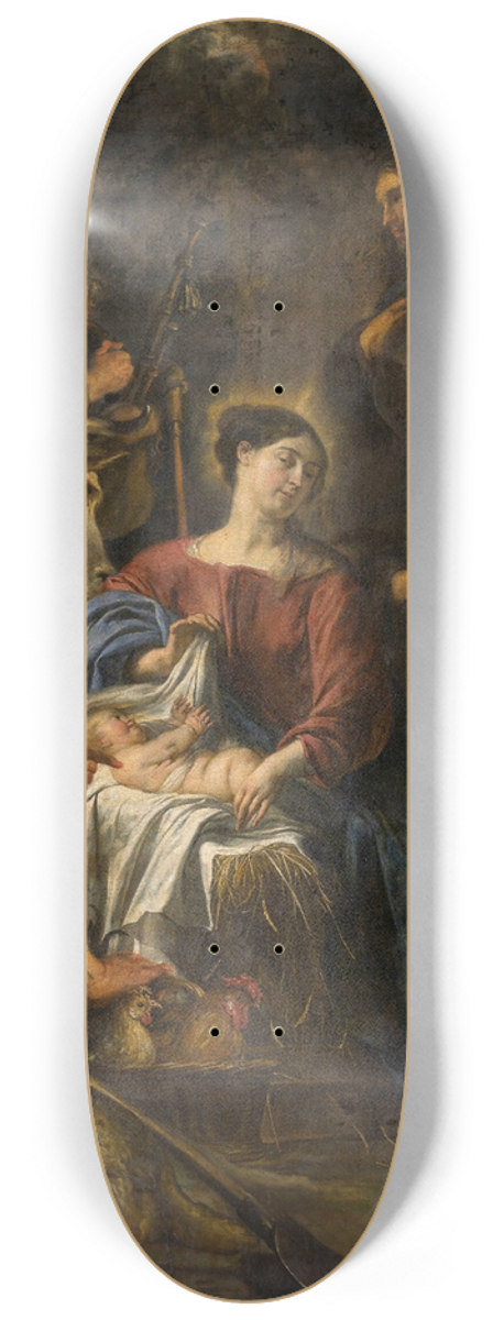 Jan Cossiers - The Adoration of the Shepherds 8.25 inch art skate deck