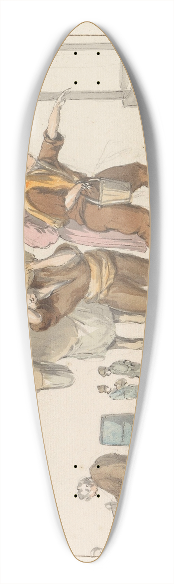 Abraham-Louis-Rodolphe Ducros - Klederdrachten van eiland Gozo 39.3 inch art pintail longboard deck