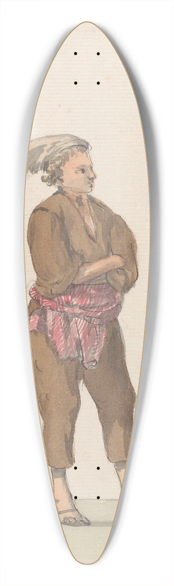 Abraham-Louis-Rodolphe Ducros - Klederdrachten van eiland Gozo. 39.3 inch art pintail longboard deck