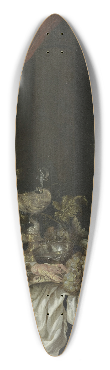 Abraham van Beijeren - Sumptuous Still Life 39.3 inch art pintail longboard deck